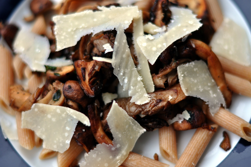 Roasted Mushrooms with Parmesan and Pine Nuts
