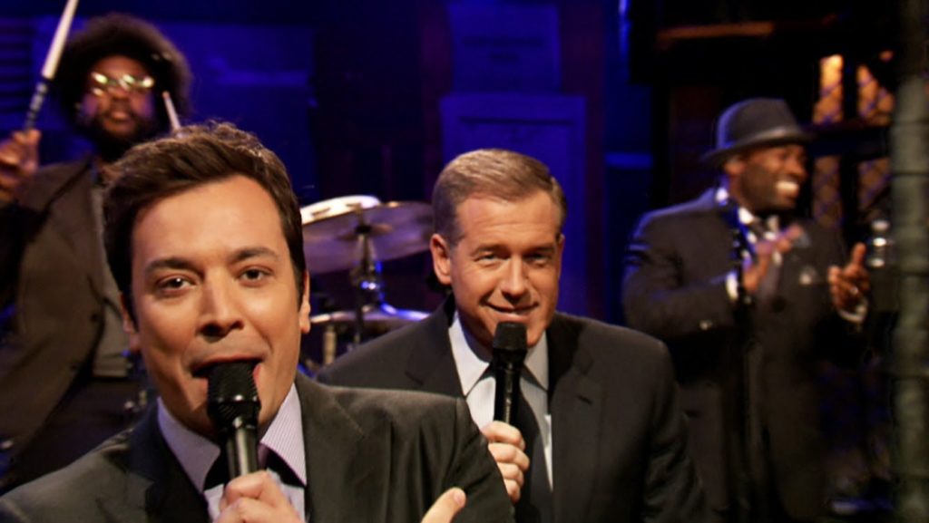 Jimmy Fallon and Brian Williams slow Jam the News