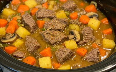 Slow Cooker North African Beef and Mushroom Stew
