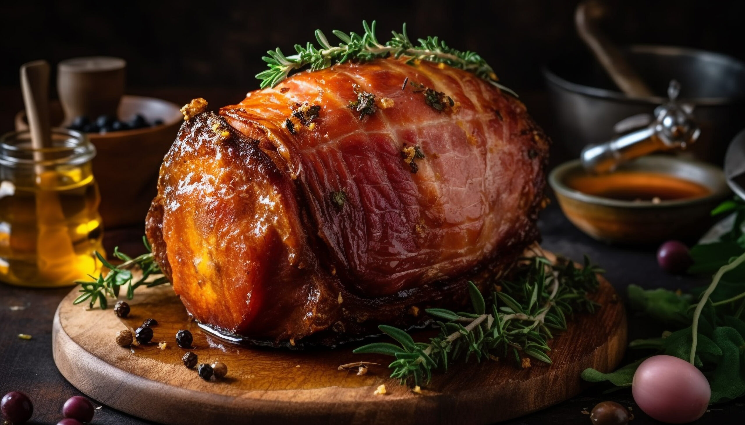 Georgia Peach-Maple Glazed Ham